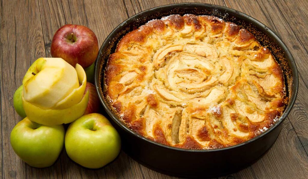 receta de tarta de manzana navideña