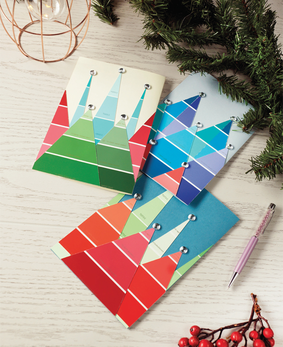 Expresa tus buenos deseos con estas tarjetas de árboles coloridos
